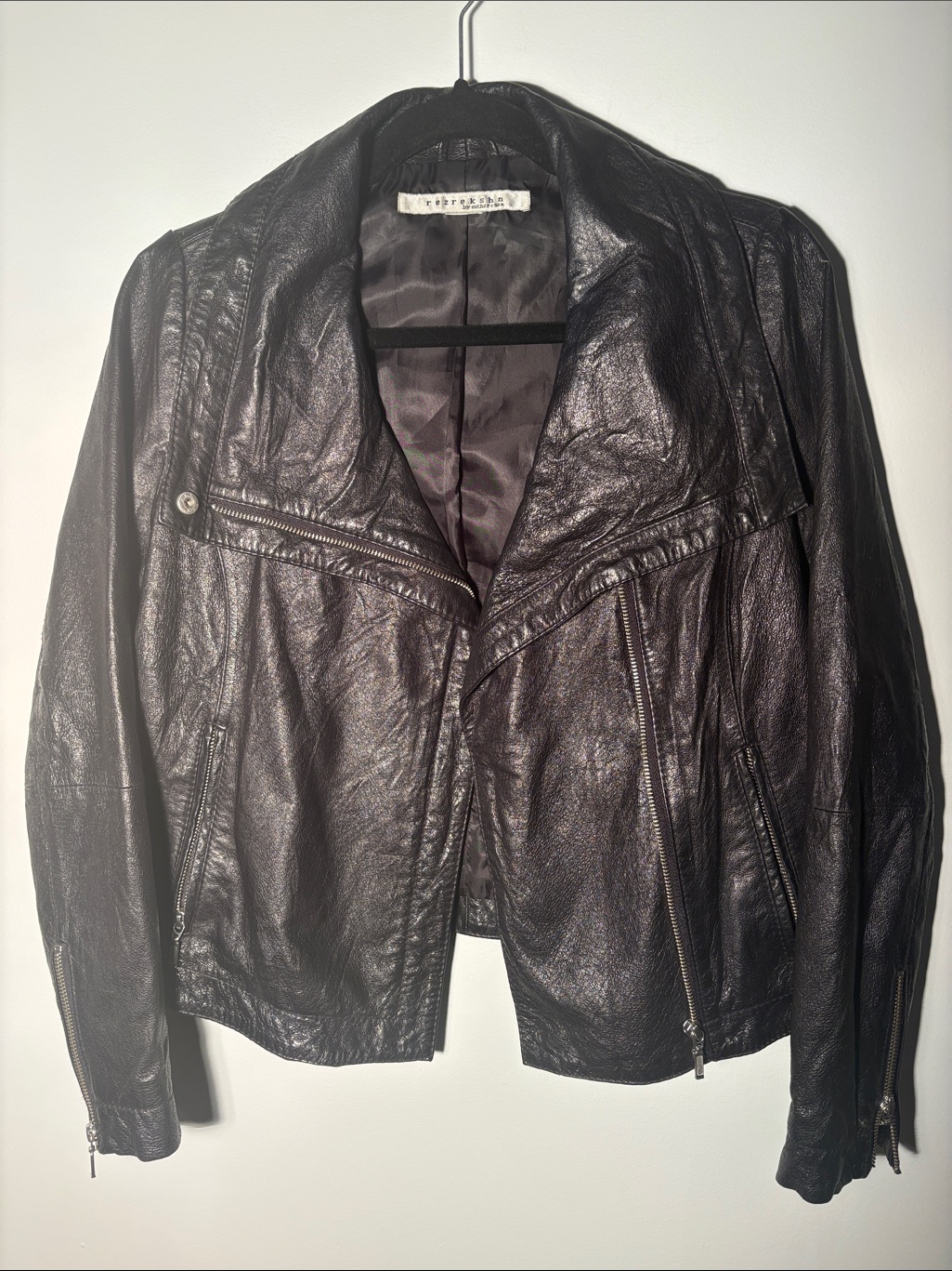 Leather Biker Jacket - Black By Free People